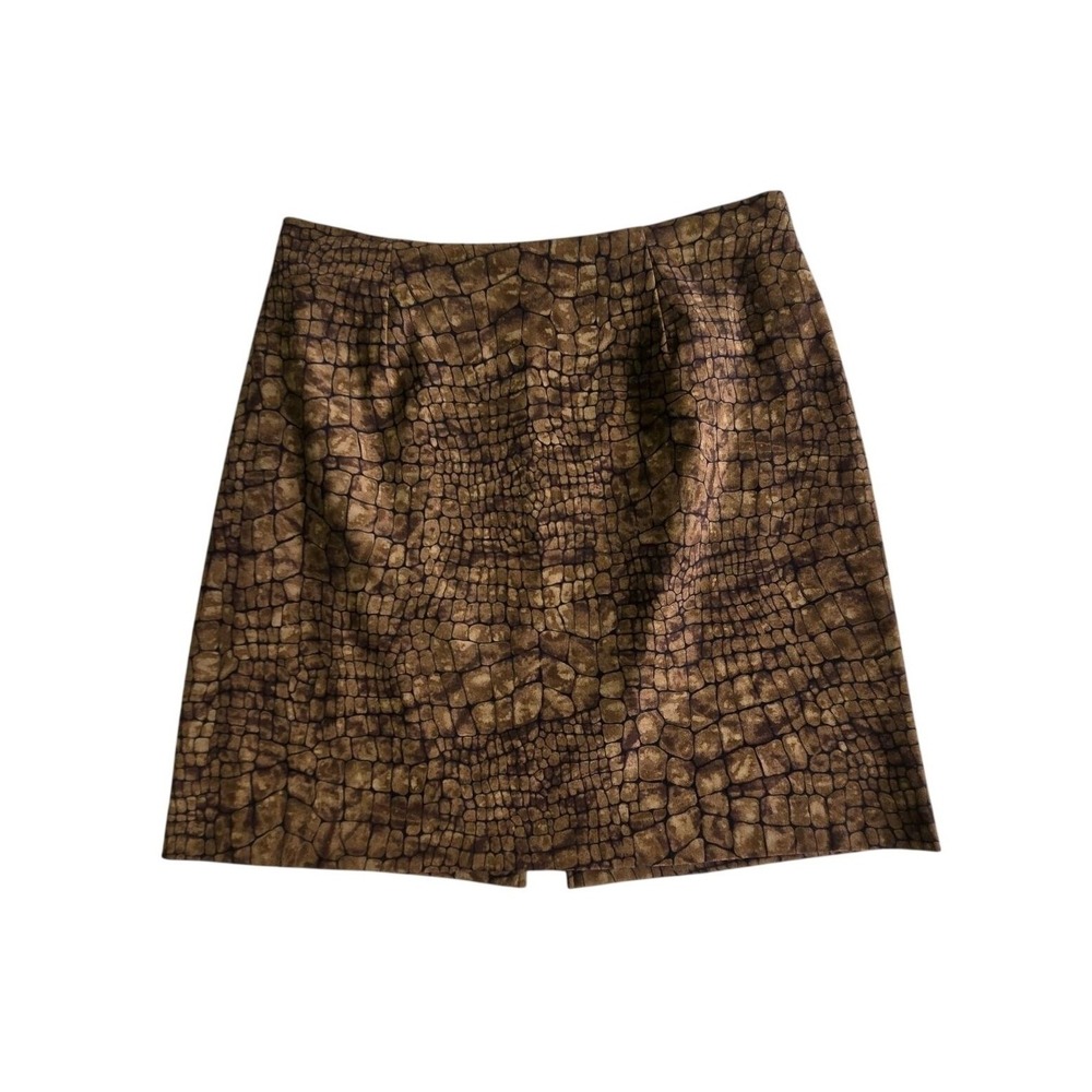 Briggs Vintage 90s minimalism Mini Skirt Animal Print Giraffe The Nanny Fitted